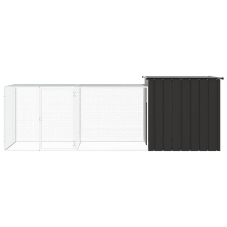 Kippenhok 300x91x100 cm gegalvaniseerd staal antracietkleurig - AllerleiShop