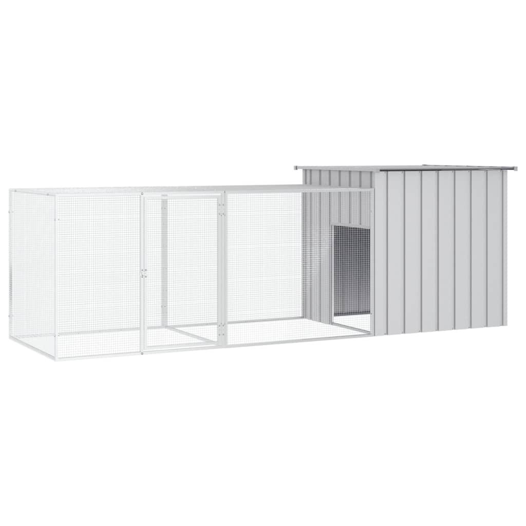 Kippenhok 300x91x100 cm gegalvaniseerd staal grijs - AllerleiShop