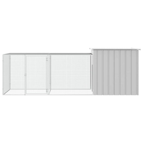 Kippenhok 300x91x100 cm gegalvaniseerd staal grijs - AllerleiShop