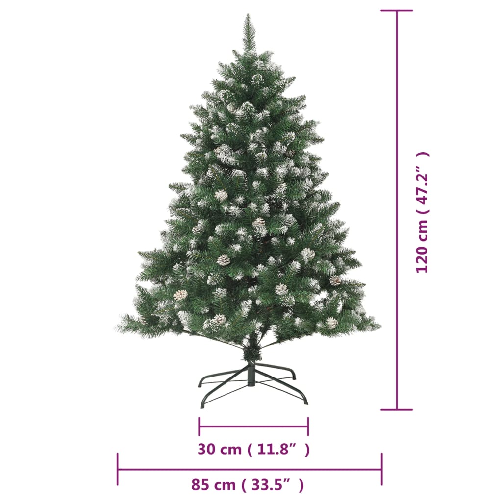 Kunstkerstboom met standaard 120 cm PVC - AllerleiShop