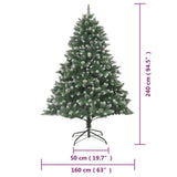 Kunstkerstboom met standaard 240 cm PVC - AllerleiShop