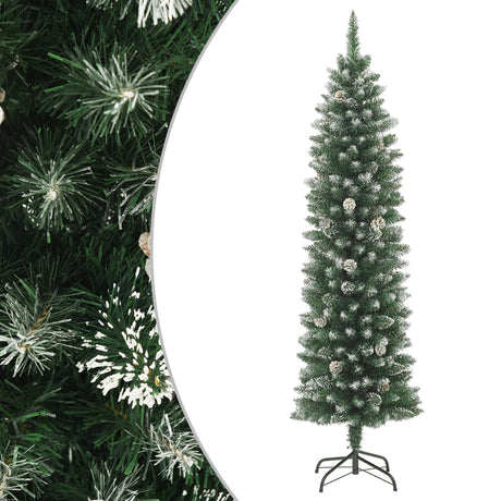 Kunstkerstboom smal met standaard 150 cm PVC - AllerleiShop