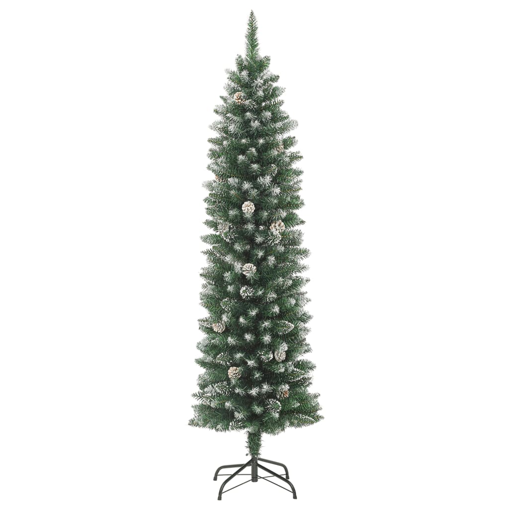 Kunstkerstboom smal met standaard 150 cm PVC - AllerleiShop