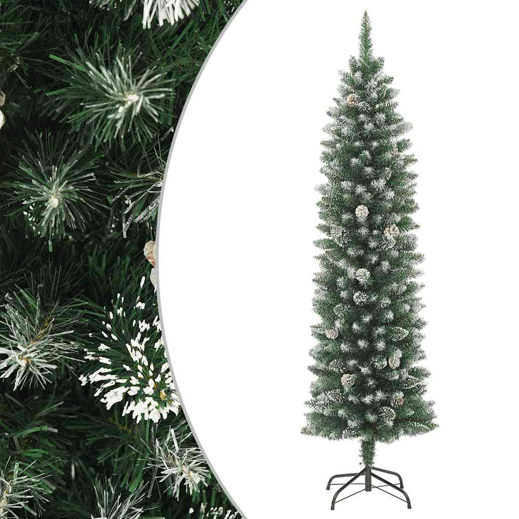 Kunstkerstboom smal met standaard 180 cm PVC - AllerleiShop