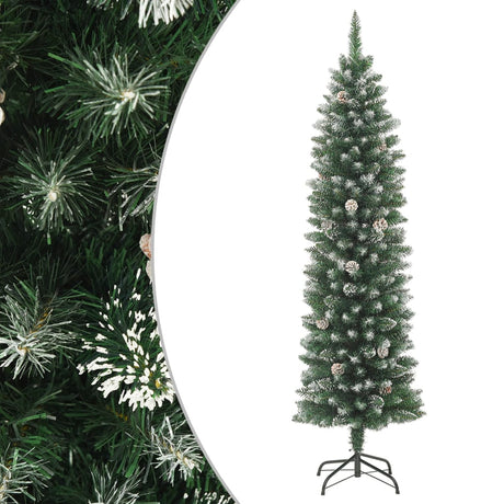 Kunstkerstboom smal met standaard 210 cm PVC - AllerleiShop