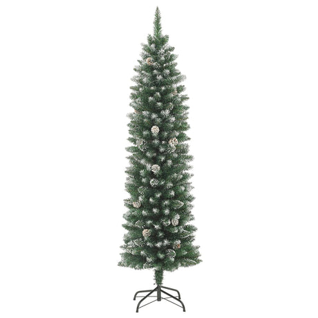 Kunstkerstboom smal met standaard 240 cm PVC - AllerleiShop