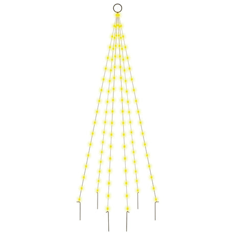 Vlaggenmast kerstboom 108 LED's warmwit 180 cm - AllerleiShop