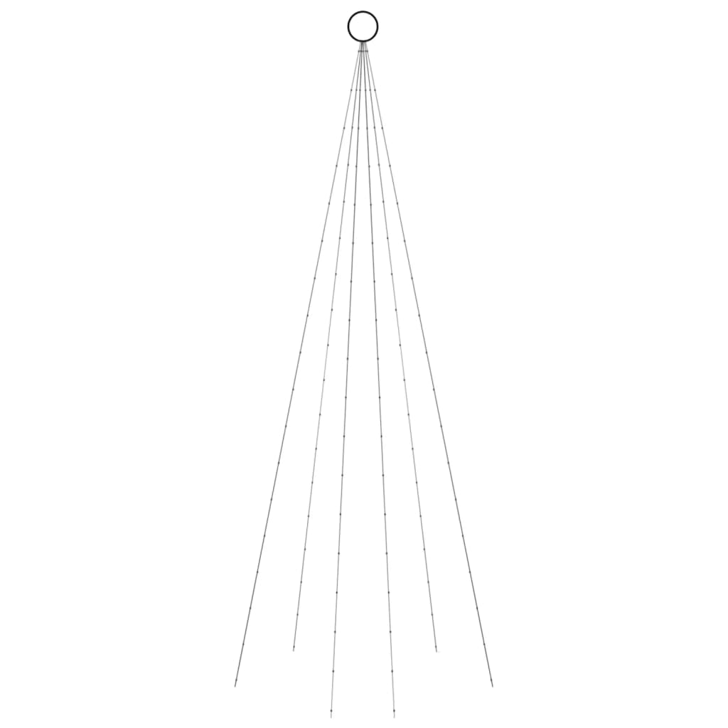 Vlaggenmast kerstboom 108 LED's warmwit 180 cm - AllerleiShop