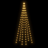 Vlaggenmast kerstboom 108 LED's warmwit 180 cm - AllerleiShop