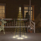 Vlaggenmast kerstboom 108 LED's warmwit 180 cm - AllerleiShop