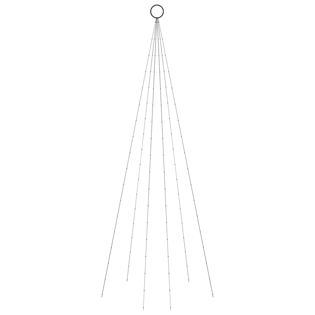 Vlaggenmast kerstboom 108 LED's blauw 180 cm - AllerleiShop