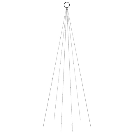 Vlaggenmast kerstboom 108 LED's blauw 180 cm - AllerleiShop