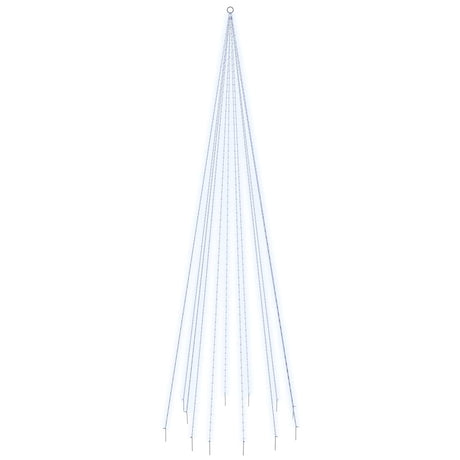 Vlaggenmast kerstboom 732 LED's koudwit 500 cm - AllerleiShop