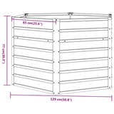 Plantenbak verhoogd 129x129x77 cm cortenstaal roestig