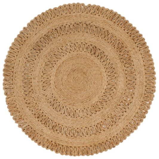 Tapijt rond 120 cm gevlochten jute - AllerleiShop