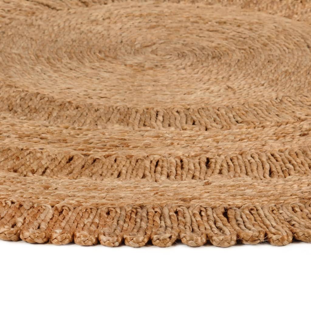 Tapijt rond 120 cm gevlochten jute - AllerleiShop