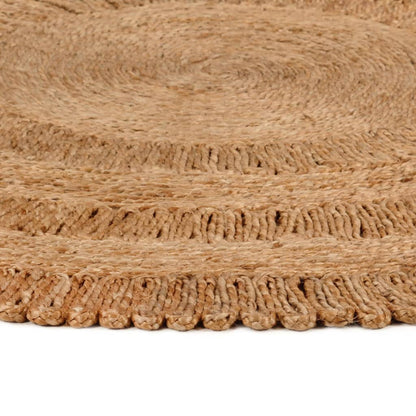 Tapijt rond 120 cm gevlochten jute - AllerleiShop