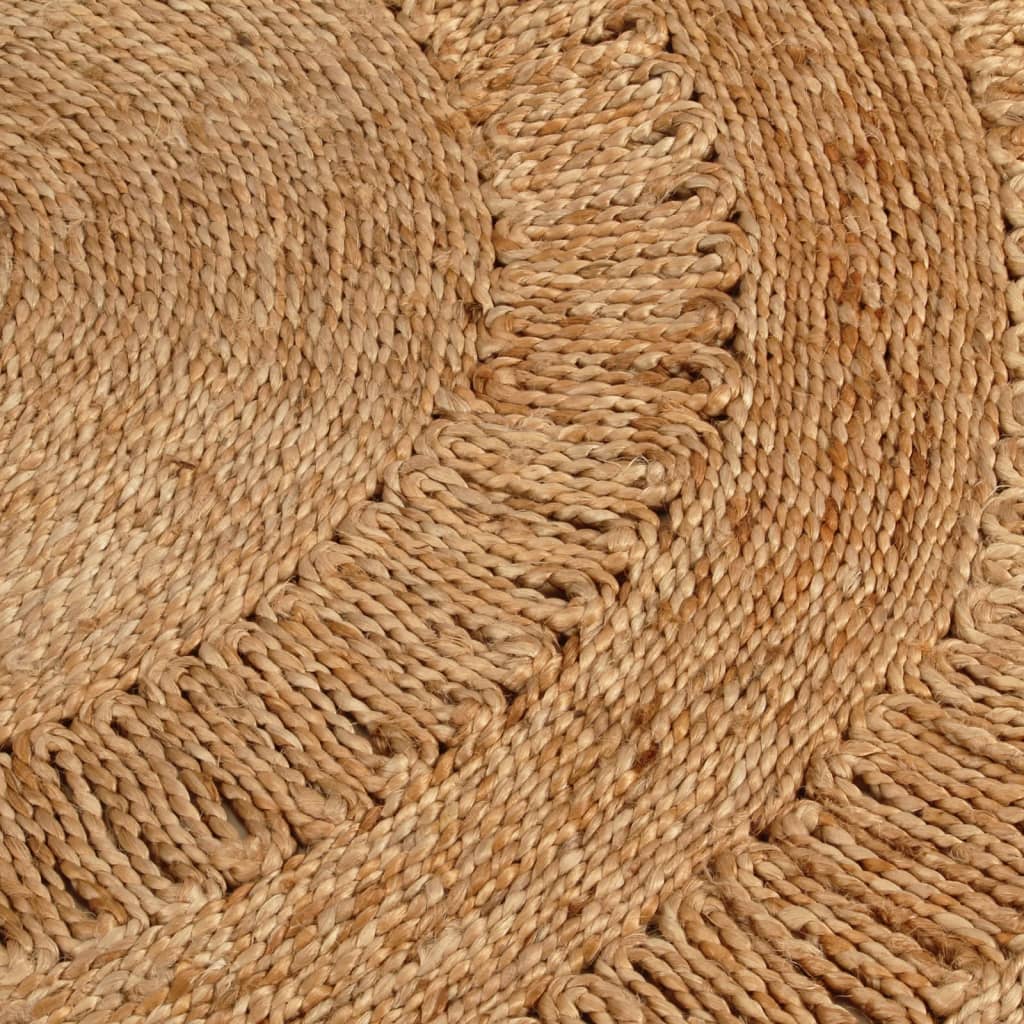 Tapijt rond 120 cm gevlochten jute - AllerleiShop