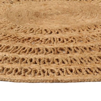 Tapijt rond 90 cm gevlochten jute - AllerleiShop