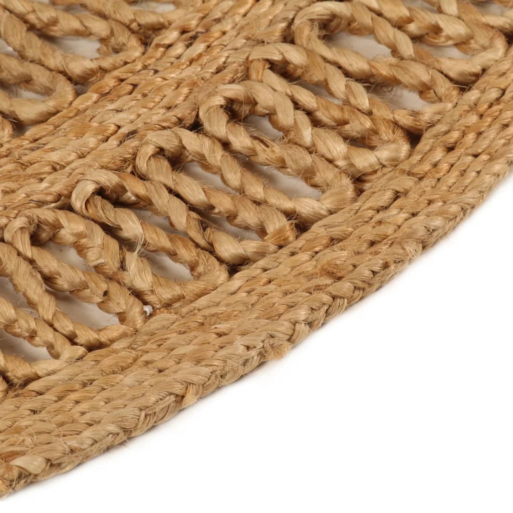 Tapijt rond 90 cm gevlochten jute - AllerleiShop