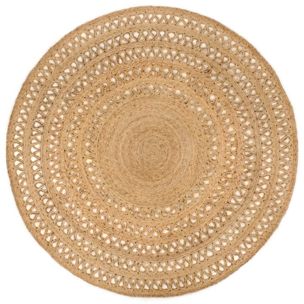 Tapijt rond 180 cm gevlochten jute - AllerleiShop