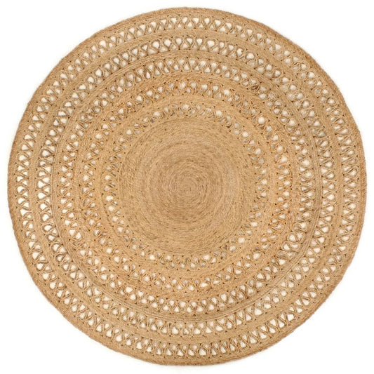 Tapijt rond 180 cm gevlochten jute - AllerleiShop