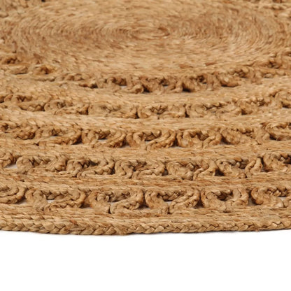 Tapijt rond 180 cm gevlochten jute - AllerleiShop