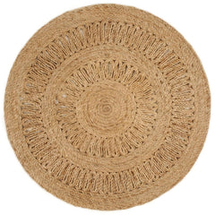 Tapijt rond 90 cm gevlochten jute