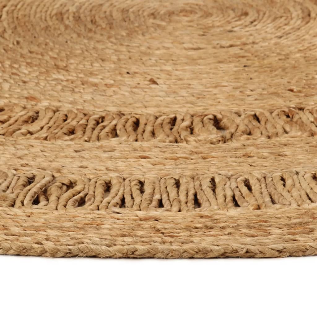 Tapijt rond 90 cm gevlochten jute - AllerleiShop