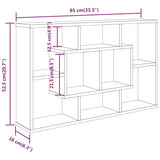 Wandschap 85x16x52,5 cm bewerkt hout wit