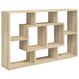 Wandschap 85x16x52,5 cm bewerkt hout sonoma eikenkleurig - AllerleiShop