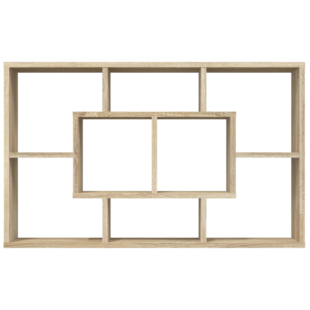 Wandschap 85x16x52,5 cm bewerkt hout sonoma eikenkleurig - AllerleiShop