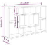 Wandschap 85x16x52,5 cm bewerkt hout sonoma eikenkleurig - AllerleiShop