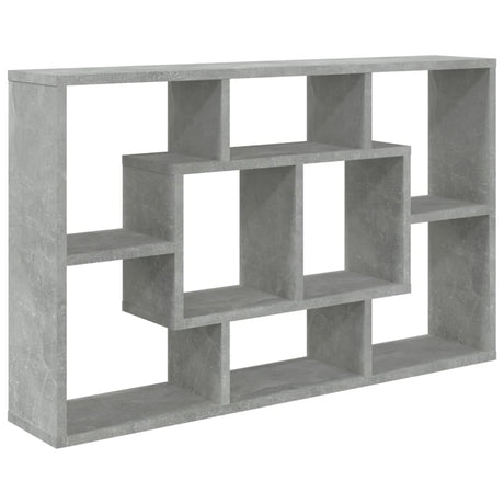 Wandschap 85x16x52,5 cm bewerkt hout betongrijs - AllerleiShop