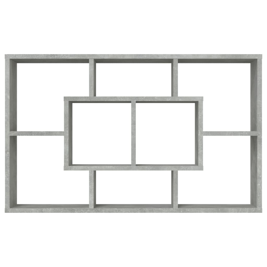 Wandschap 85x16x52,5 cm bewerkt hout betongrijs - AllerleiShop