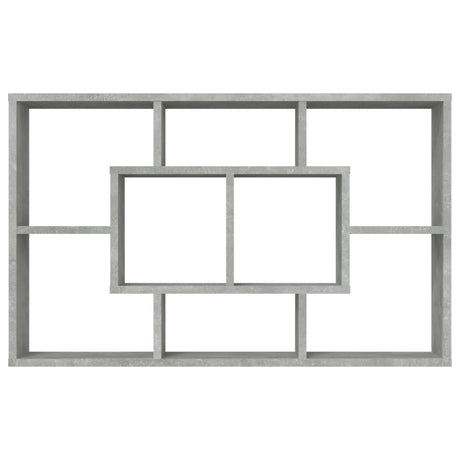 Wandschap 85x16x52,5 cm bewerkt hout betongrijs - AllerleiShop