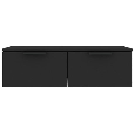 Wandkast 68x30x20 cm bewerkt hout zwart - AllerleiShop