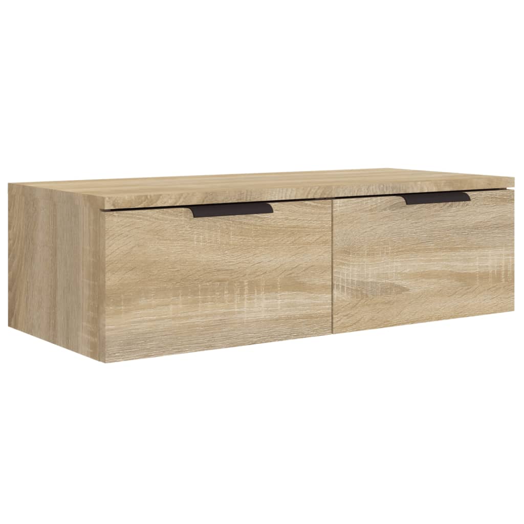 Wandkast 68x30x20 cm bewerkt hout sonoma eikenkleurig - AllerleiShop