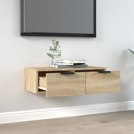 Wandkast 68x30x20 cm bewerkt hout sonoma eikenkleurig - AllerleiShop