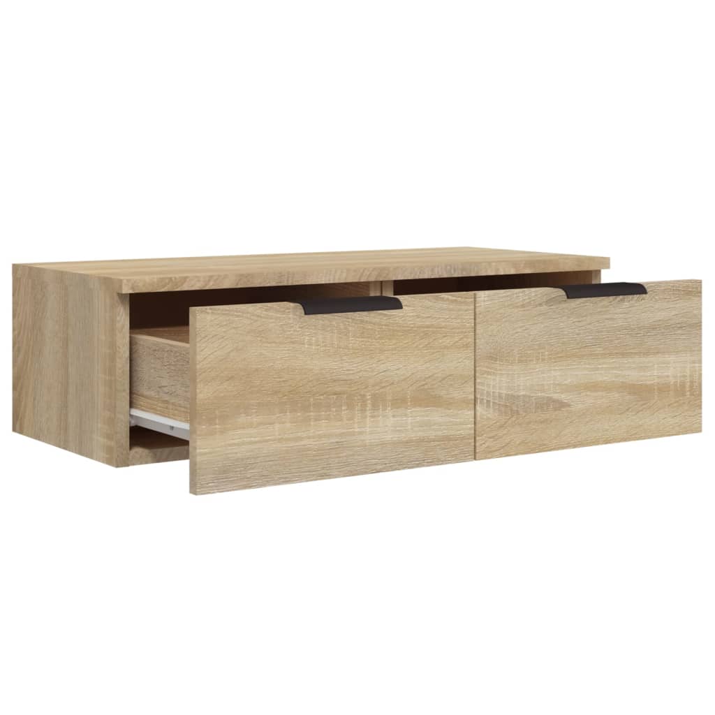 Wandkast 68x30x20 cm bewerkt hout sonoma eikenkleurig - AllerleiShop