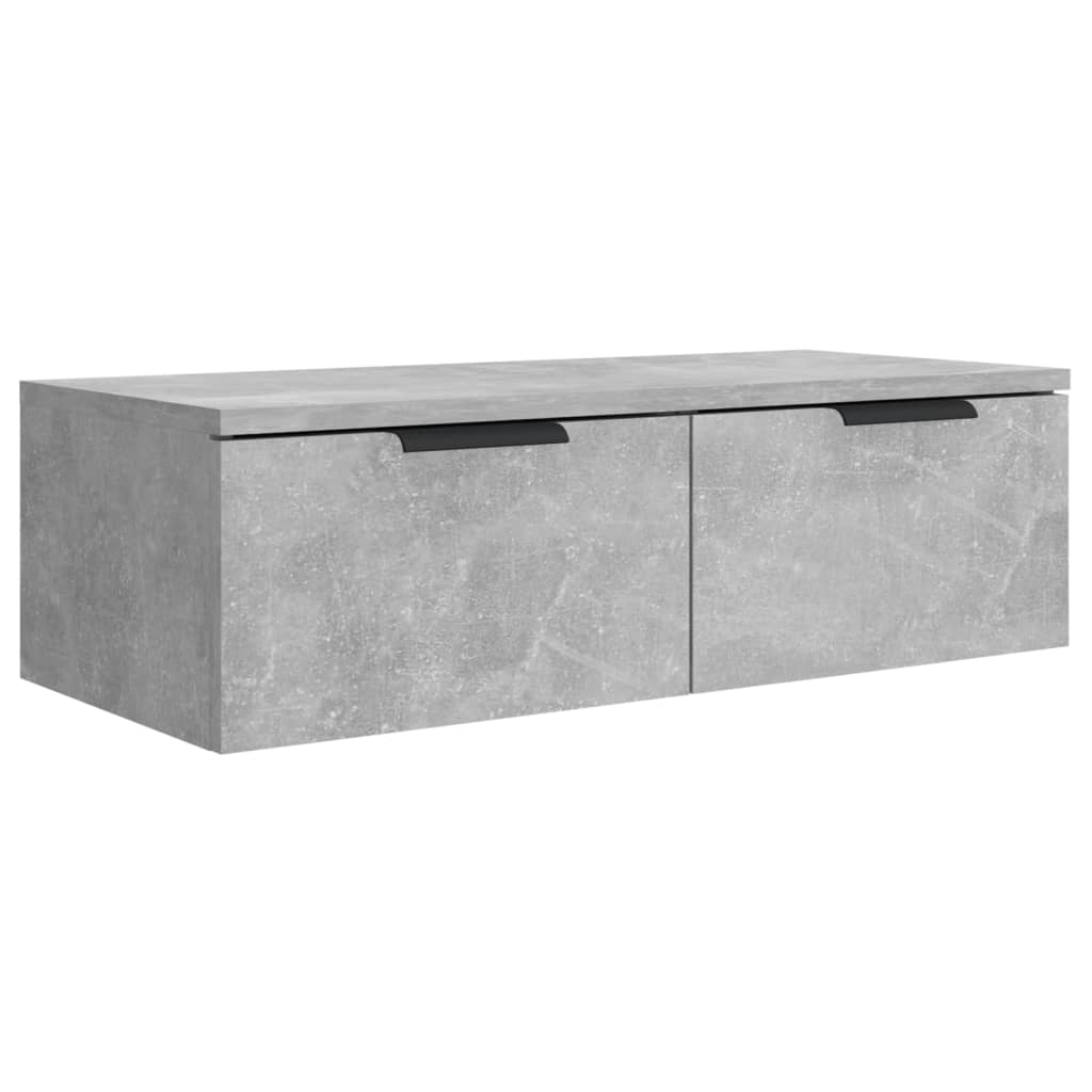 Wandkast 68x30x20 cm bewerkt hout betongrijs - AllerleiShop