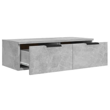 Wandkast 68x30x20 cm bewerkt hout betongrijs - AllerleiShop