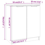 Schoenenkast 59x35x70 cm bewerkt hout zwart - AllerleiShop