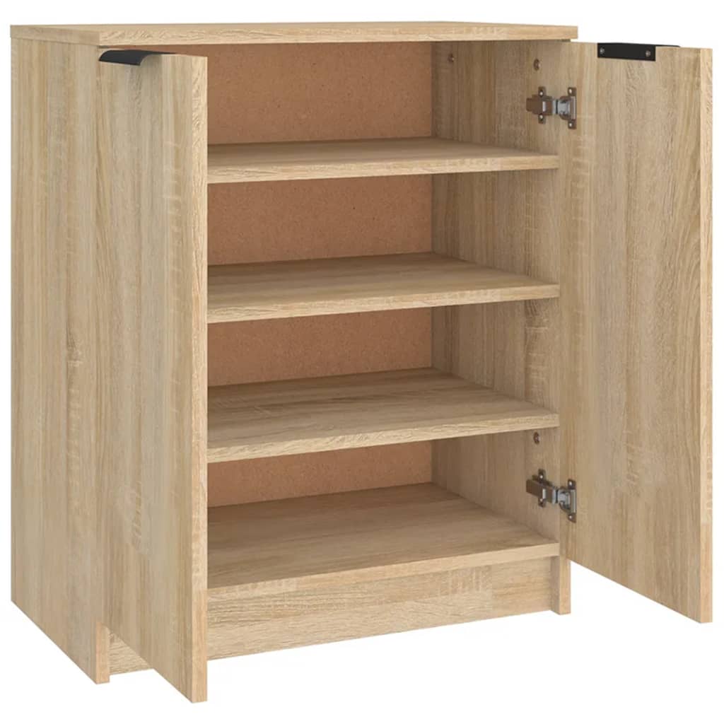 Schoenenkast 59x35x70 cm bewerkt hout sonoma eikenkleurig