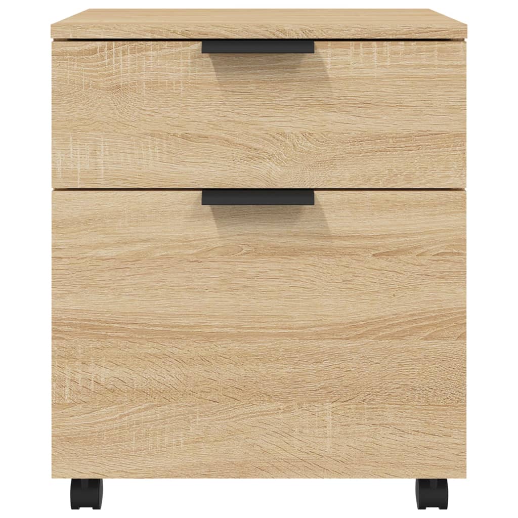 Dossierkast verrijdbaar 45x38x54 cm bewerkt hout sonoma eiken - AllerleiShop