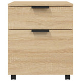 Dossierkast verrijdbaar 45x38x54 cm bewerkt hout sonoma eiken - AllerleiShop