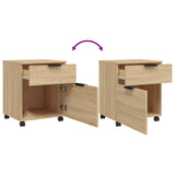 Dossierkast verrijdbaar 45x38x54 cm bewerkt hout sonoma eiken - AllerleiShop