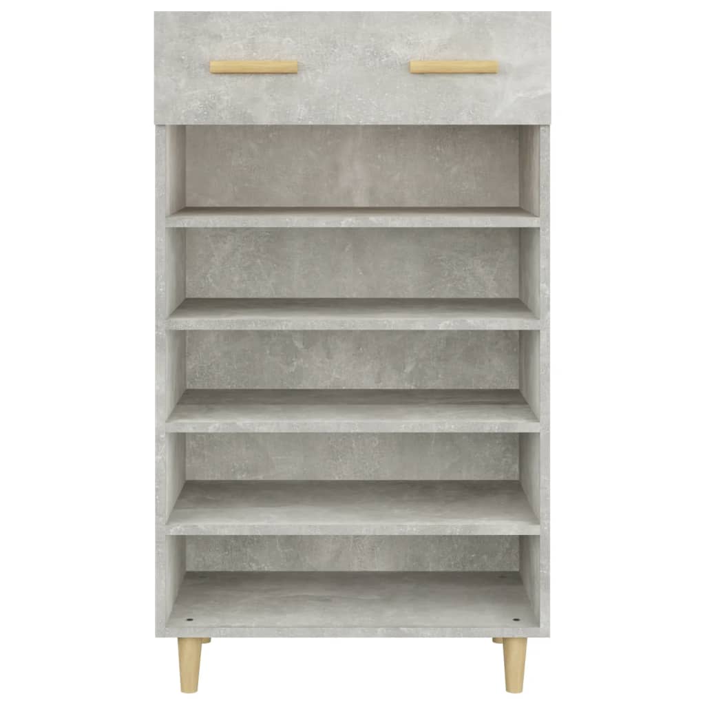 Schoenenkast 60x35x105 cm bewerkt hout betongrijs - AllerleiShop