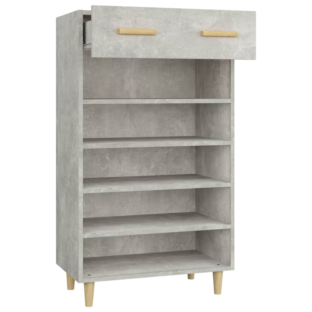 Schoenenkast 60x35x105 cm bewerkt hout betongrijs - AllerleiShop