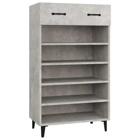 Schoenenkast 60x35x105 cm bewerkt hout betongrijs - AllerleiShop